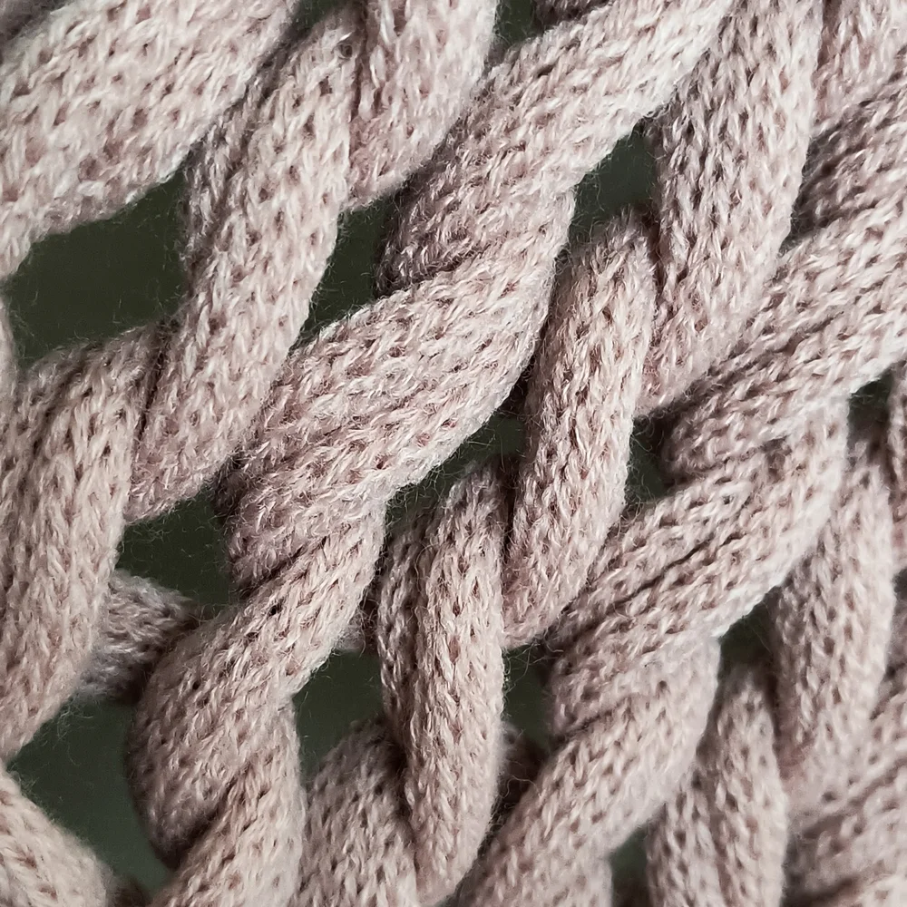 Madison Park Blush Chunky Double Knit Throw Blanket Handmade 50